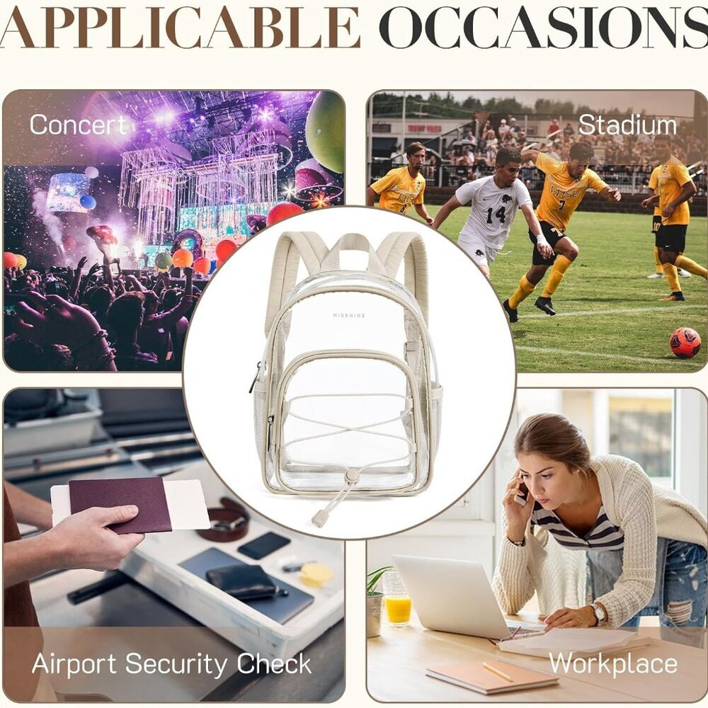 Compact Clear Backpack For Events - Lightweight, … - image 6